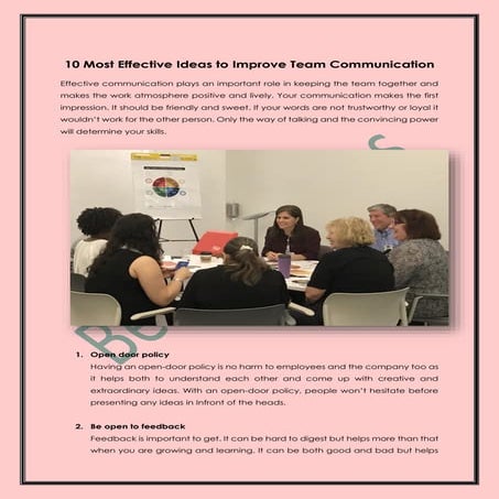 10 most effective ideas to improve team communication
