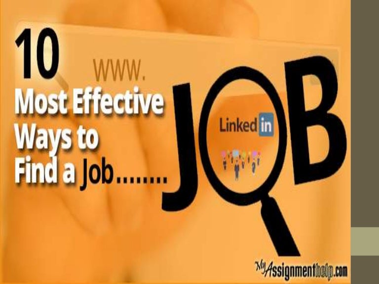 10 most effective ways to find a job