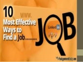 10 most effective ways to find a job