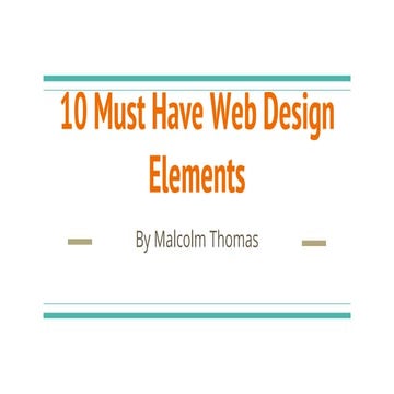 10 must have web design elements