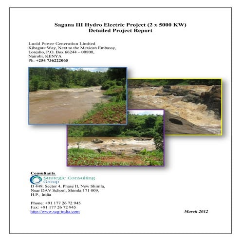 Sample DPR for Hydro Project (10 MW) (2012)