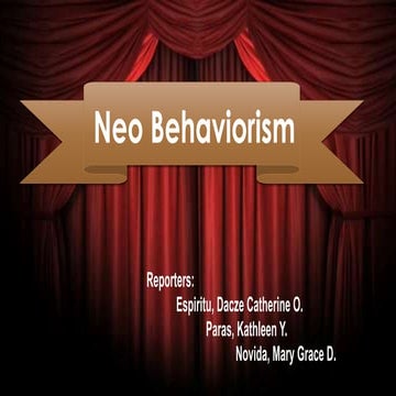 Neo Behaviorism