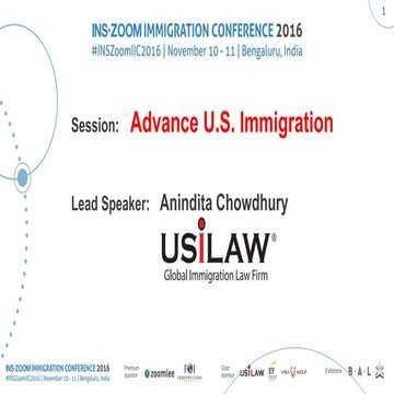 INSZoom Immigration Conference 2016 - Advance U.S. Immigration