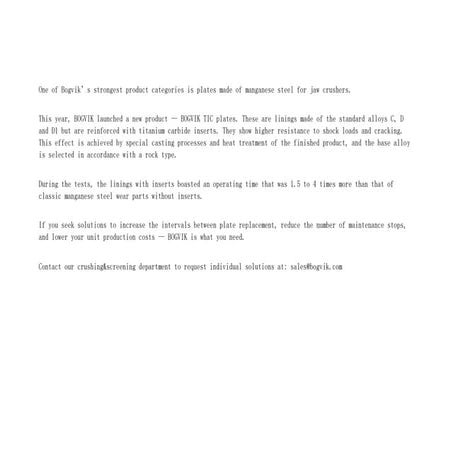 10 one of bogvik’s strongest product categories is plates made of manganese s...