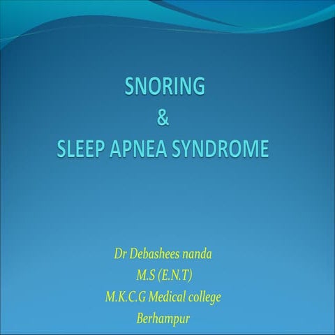 OBSTRUCTIVE SLEEP APNEA