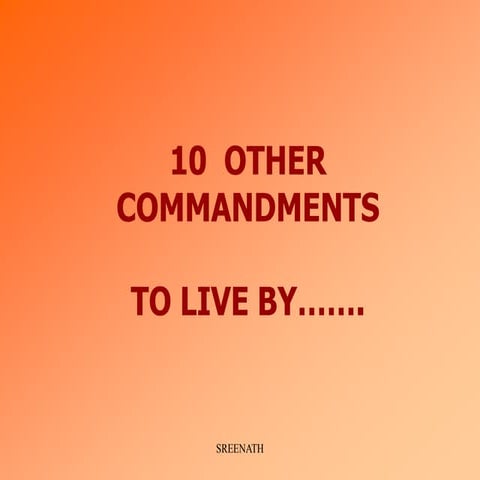 10 Other Commandments