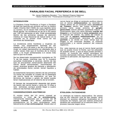 Paralisis facial otorrinolaringología 2 | PPTX