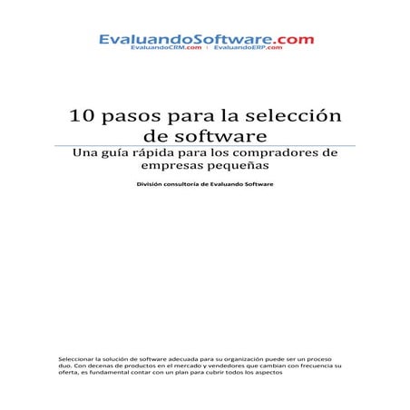 10 pasos para elegir un software especial para empresas pequeñas