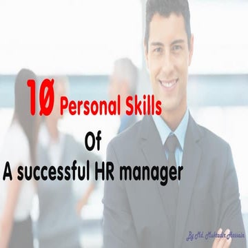 10 personal skills of a successful HR manager