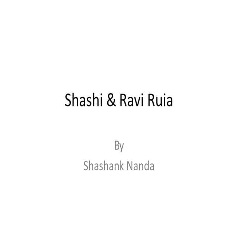 Shashi & Ravi Ruia | PDF