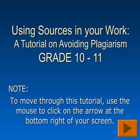 10 plagiarism tutorial2012