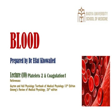 Comprehensive Overview of Platelet Function and Blood Coagulation ...
