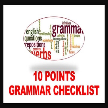 10 points grammar check list