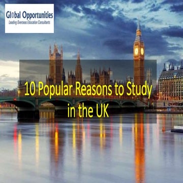 10 Popular Reasons to Study in the UK