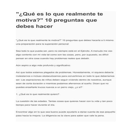 10 preguntas que debes hacer | PDF
