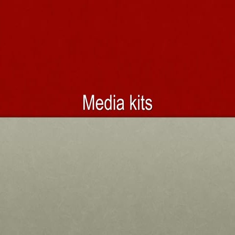 Lecture 10: Press kits | PPTX