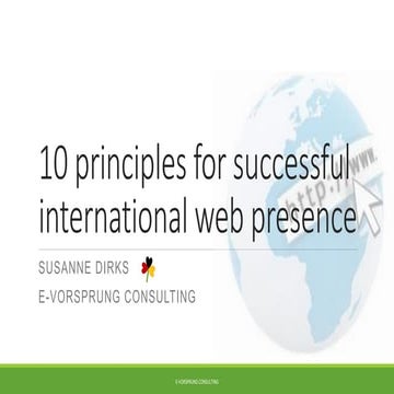 10 principles for successful international web presence | Susanne Dirks - eVo...