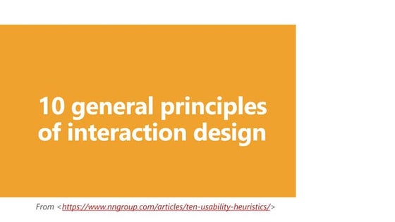 Neilsen Design heuristics | PDF