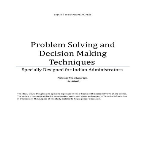 10 principles of problem solving and decision making strategies for ...