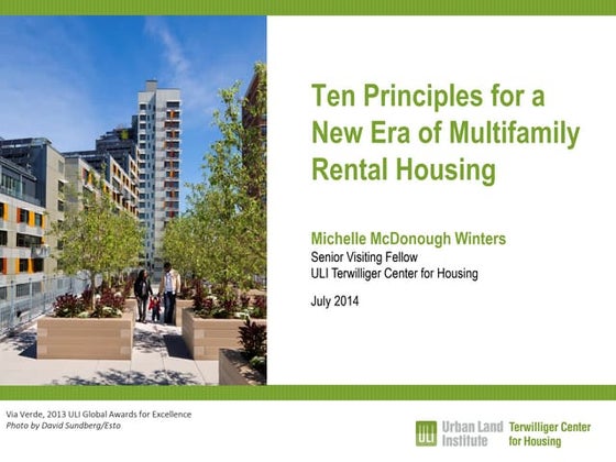 ULI Terwilliger Center - Ten Principles for a New Era of Multifamily Rental H...