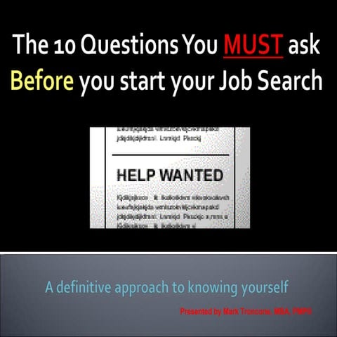 10 Questions You Must Ask Before You Start Your Job Search