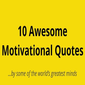 10 Awesome Motivational Quotes