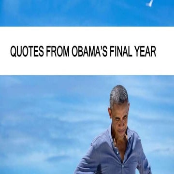 10 quotes from Obama's final year