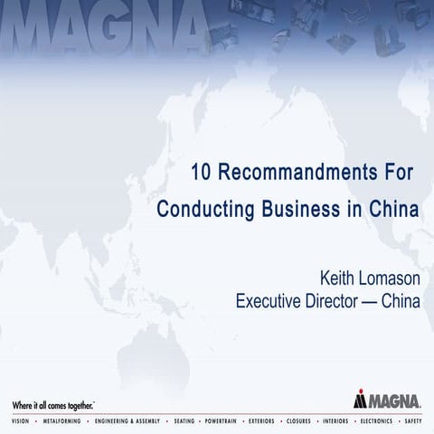 10 recommandments kl magna