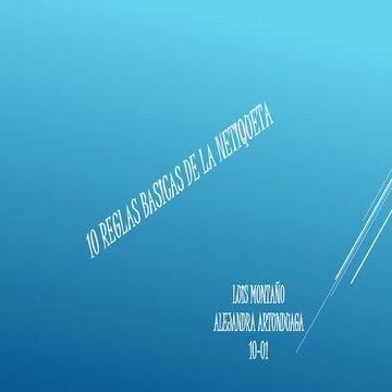 10 reglas basicas de la netiqueta