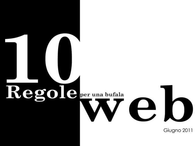 10 regole per 1bufala web