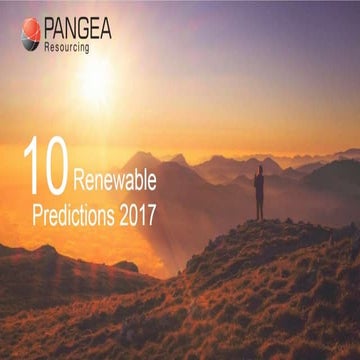 10 Renewable Predictions 2017 - Are they correct so far? 