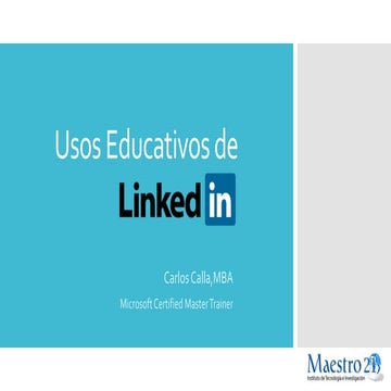 Usos educativos de linkedin