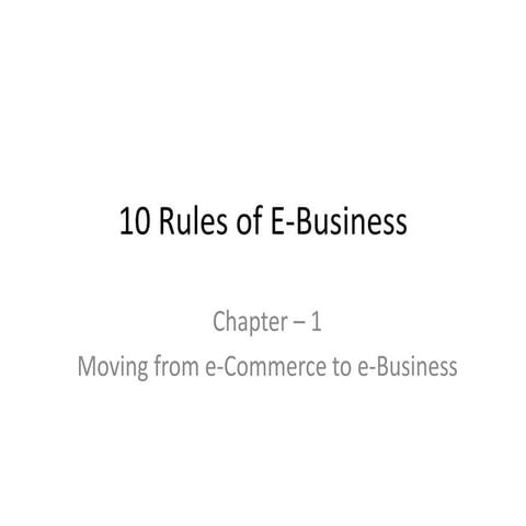 10 rules of e-business