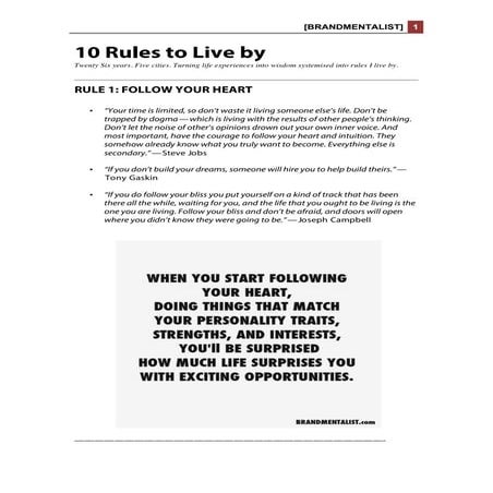 10 Rules to Live By