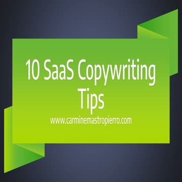 10 SaaS Copywriting Tips