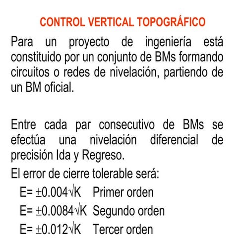 Control vertical topografico | PPT