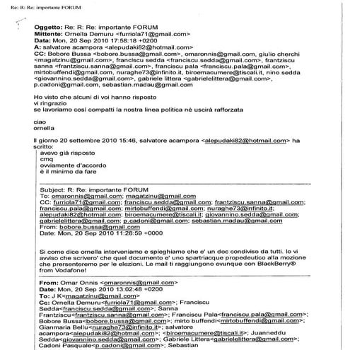 10 set 2010   posizione sul movimento pastori