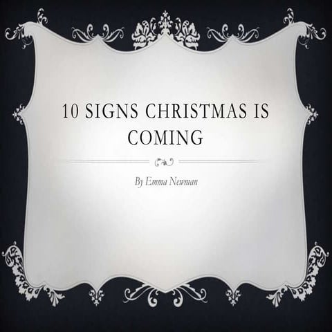 10 signs Christmas is coming