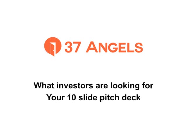 Startup Pitch Deck (2018)