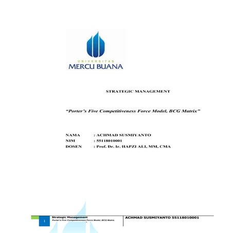 12, SM, AKFIKA RIZKY SABILLA, HAPZI ALI, Porter’s Five Competitiveness ...