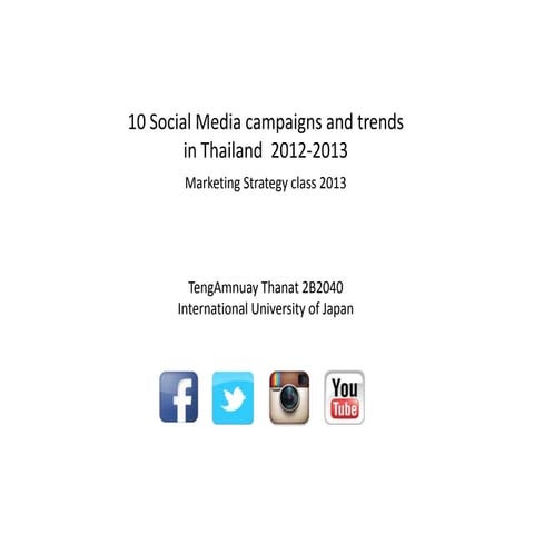 10 social media campaign in Thailand