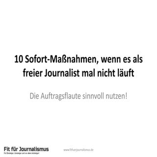10 Sofort-Maßnahmen, wenn es als fr...