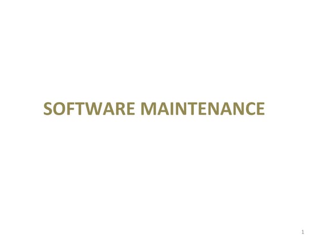 10 software maintenance