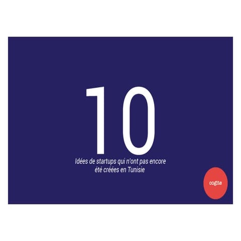 10 startups ideas not launched yet in Tunisia