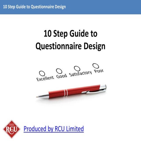 10 step guide to questionnaire design