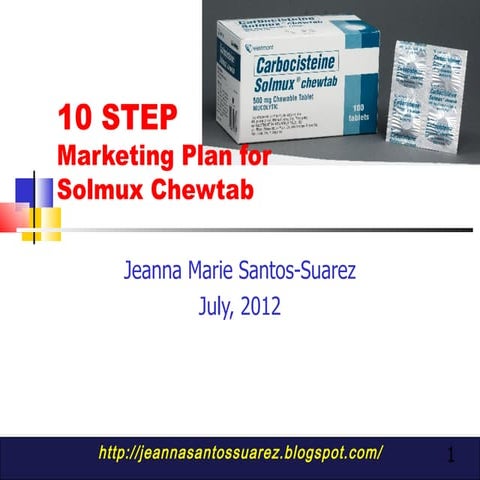 10 step marketing plan solmux chewtab jea | PPT