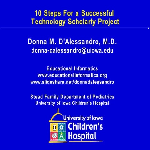 10 Steps For a Successful Technology Scholarly Project