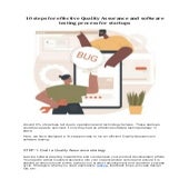 10 steps for effective Quality Assurance and software testing process for sta...