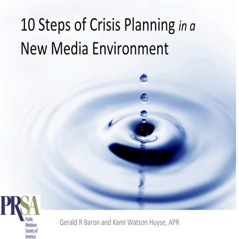 10 Steps: Integrating Social Media Into Crisis Plans