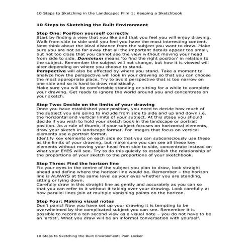 10 Steps To Sketching In The Landscape